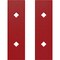 Ekena Millwork Premium Barn Door Hollow Core Plates (set of 2), Regal Red GB6001HCPRR - alternate 1
